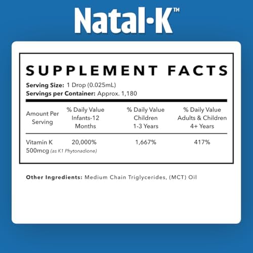 Gotas de Vitamina K1 Natal K Oral de Dr. Green Mom para Recién Nacidos | Phytonadione Orgánico en Aceite MCT | Vitamina K Natural para Apoyar la - imagen 4