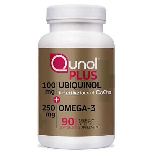 Qunol Plus Ubiquinol CoQ10 100mg con Aceite de Pescado Omega 3 250mg, Suplemento Antioxidante Extra Fuerte, 90 Cápsulas - imagen 4