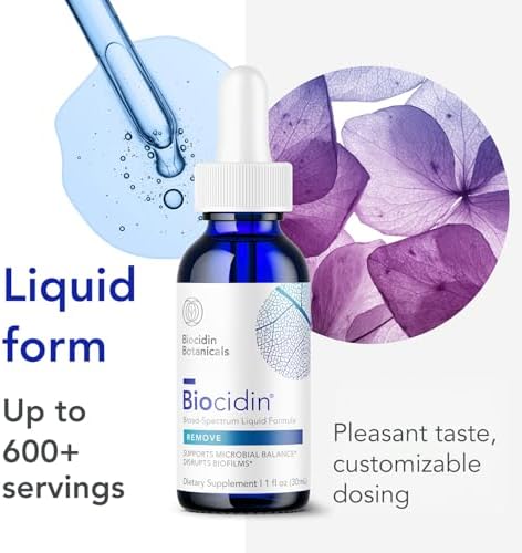 Biocidin Fórmula Líquida - Gotas Botánicas de Amplio Espectro para el Equilibrio del Microbioma - Apoyo para Romper Biofilm y Limpieza del Intestino - imagen 4
