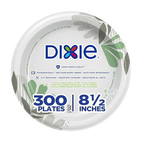 Platos Desechables de Papel Dixie de 8 1/2 Pulgadas, Peso Medio, 300 Piezas, 6 Paquetes de 50, (Georgia-Pacific #UX9P300) - imagen 5