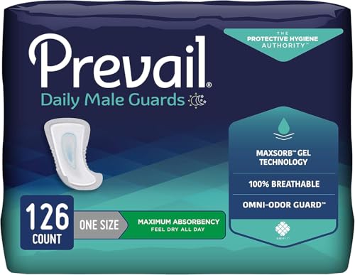 Prevail Protectores Diarios para Hombres, Control de Incontinencia, Desechables, Máxima Absorción, 14 Piezas por Paquete, 9 Paquetes, Total 126 - imagen 3