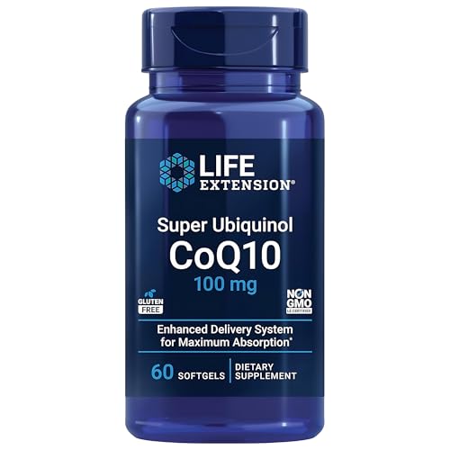Suplemento de Salud Cardiaca Life Extension Super Ubiquinol CoQ10, 100 mg, 60 softgels, Energía Celular, Defensa contra Estrés Oxidativo, Máxima - imagen 2