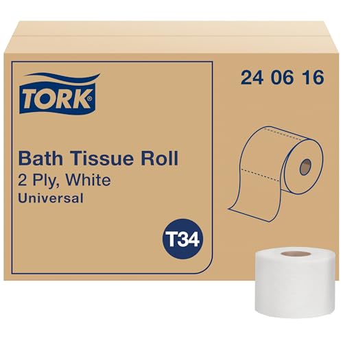 Rollo de Papel Higiénico Tork Blanco T34, Universal, 2 capas, 48 x 616 hojas, 240616 - imagen 5