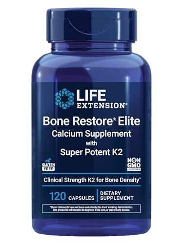 Suplemento de Calcio Life Extension Bone Restore Elite con K2, D3, Magnesio, Boro, Zinc y Vitamina K2 para la Salud Ósea, 120 Cápsulas, Libre de - imagen 6