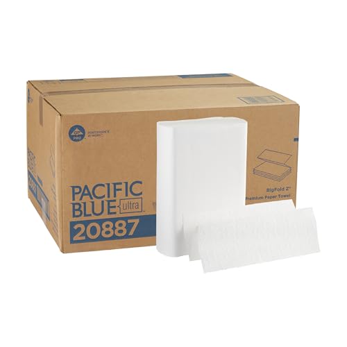 Toallas de Papel Ultra Grande Z-Fold Pacific Blue de GP PRO (Georgia-Pacific), Blancas, 20887, 220 Toallas por Paquete, 10 Paquetes por Caja (Total - imagen 3