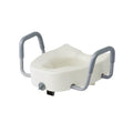 Asiento de inodoro elevado Medline de 5 con brazos acolchados removibles, capacidad de 400 lb, compatible con la mayoría de inodoros alargados, sin - imagen 1