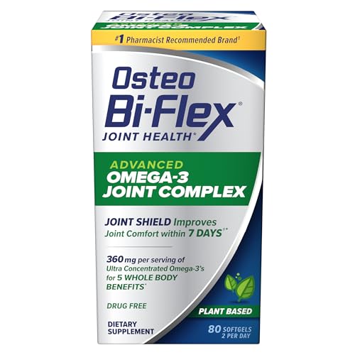 Osteo Bi-Flex Advanced Omega-3 Complejo de Aceite de Algas para Articulaciones, Suplemento Vegetal, Mejora Función y Movilidad, 80 Softgels - imagen 4