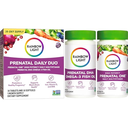 Vitaminas DHA Prenatales Rainbow Light para Mujeres | 30 Tabletas y 30 Gelatinas Blandas | Omega-3 Aceite de Pescado (DHA & EPA) | Apoyo para Mamá y - imagen 6