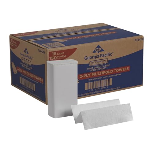 Toallas de Papel Multicapa Premium GP Georgia-Pacific Professional, Blancas, 150 Toallas por Paquete, 16 Paquetes por Caja, Modelo 2344214 - imagen 2