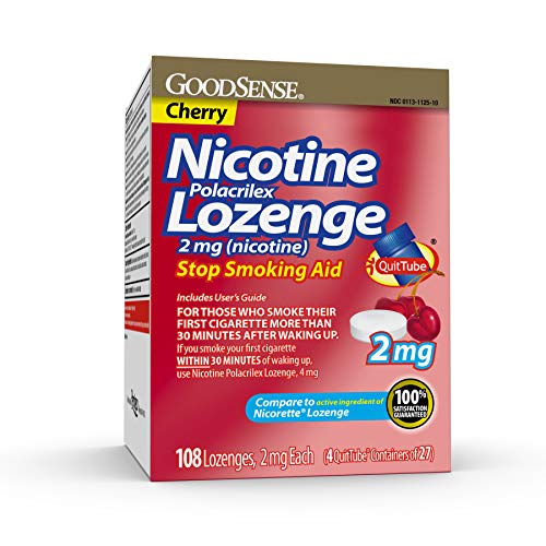 GoodSense Caramelos de Nicotina Polacrilex, 2 mg, Ayuda para Dejar de Fumar, Sabor Cereza, 108 Piezas - imagen 4