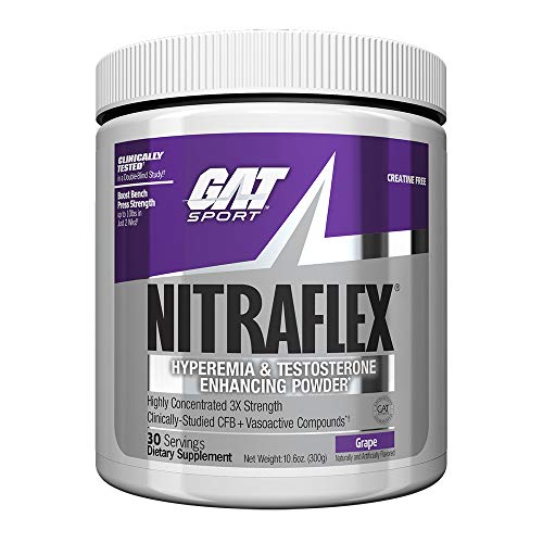 GAT SPORT Nitraflex Polvo Pre-Entreno Avanzado, Aumenta Flujo Sanguíneo, Potencia Fuerza y Energía, Mejora Rendimiento (Uva, 30 Porciones) - imagen 3