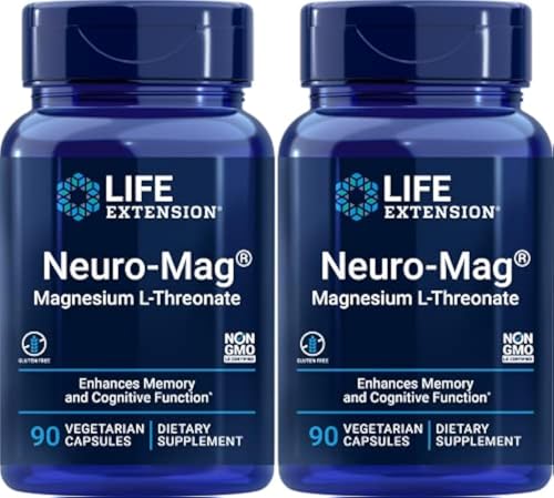 Life Extension Neuro-mag Magnesio L-treonato, 90 Cápsulas (Paquete de 2) - imagen 4