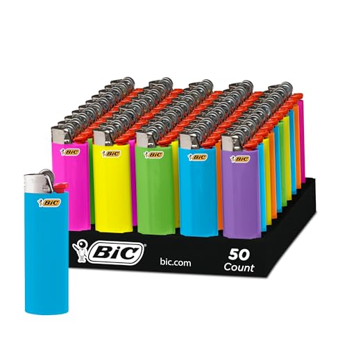 Encendedor BIC Clásico, Estilo de Bolsillo, Colores de Moda, Paquete de 50 Encendedores Desechables - imagen 1