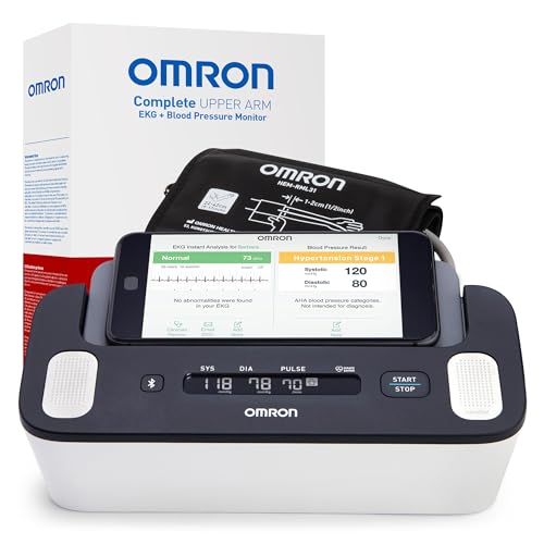 Monitor de Presión Arterial OMRON Completo 2 en 1 + EKG para Uso en Casa con Manguito para Brazo Superior - Marca #1 Recomendada por Médicos y - imagen 4