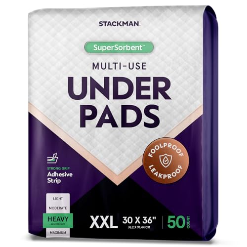 Almohadillas Desechables de Alta Absorción XXL 30 x 36 para Incontinencia, 50 Paquetes, Protectores de Cama para Adultos, Ancianos y Niños - Con 2 - imagen 3