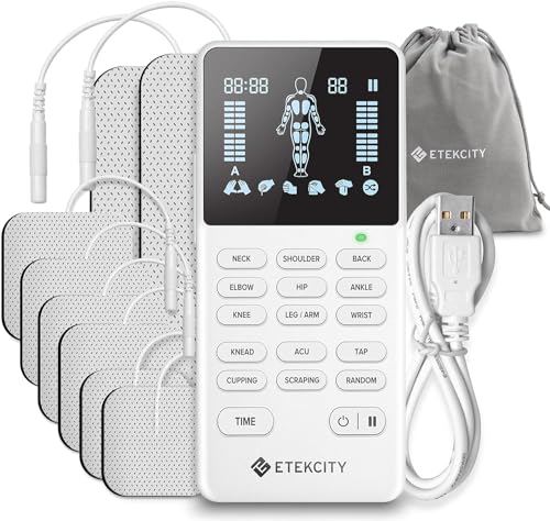 Unidad TENS Recargable Etekcity de 4 Canales, Estimulador Muscular Elegible para FSA-HSA, Alivio del Dolor, Relajación Post-Ejercicio, Terapia - imagen 6