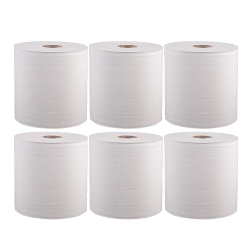 Toallas de papel comerciales Windsoft, rollo duro, 6 paquetes, 8 x 800 pies por rollo, blancas, recarga para dispensadores de toallas - imagen 3