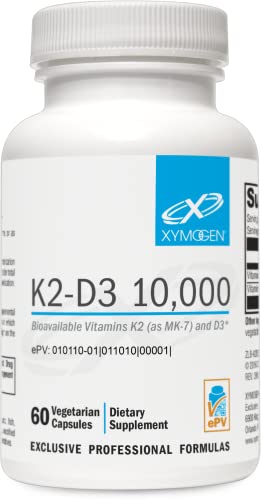 Suplemento de Vitamina D3 K2 XYMOGEN K2-D3 10000 - Apoyo Inmunológico, Óseo y Cardiovascular - No GMO, Sin Gluten, Vegetariano - 60 Cápsulas - imagen 6