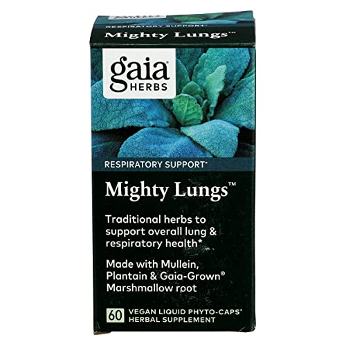 Gaia Herbs Mighty Lungs - Suplemento para el Apoyo Pulmonar con Hierbas para la Salud Respiratoria - 60 Cápsulas Líquidas Veganas - imagen 2