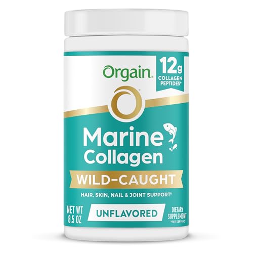 Polvo de Péptidos de Colágeno Marino Orgain, 12g por porción, Apoyo para Cabello, Piel, Uñas y Articulaciones, Pescatariano y Paleo, Sin Sabor, 8.5oz - imagen 5