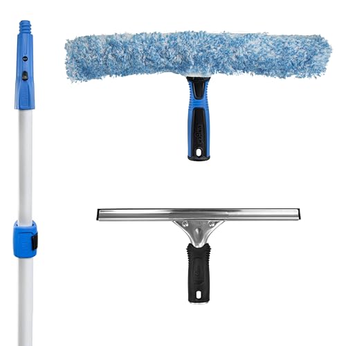 Kit de Limpieza Total Pro Unger Connect and Clean, Lavado de Ventanas sin Rayas, Incluye Limpiaparabrisas de 12”, Esponja de 14” y Poste Telescópico - imagen 4