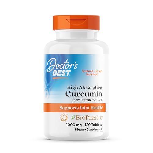 Curcumina de Doctor's Best a partir de raíz de cúrcuma con C3 Complex y BioPerine, apoyo para las articulaciones, 1000 mg, 120 tabletas, libre de OGM - imagen 2