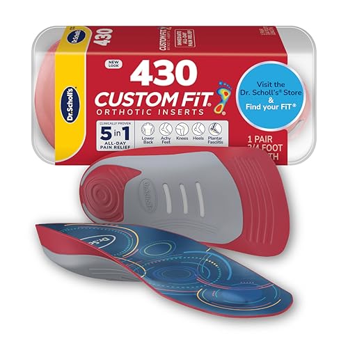 Plantillas ortopédicas Dr. Scholl's Custom Fit de 3/4 para soporte del arco - Alivio de fascitis plantar para hombres y mujeres, FSA HSA elegible, - imagen 2