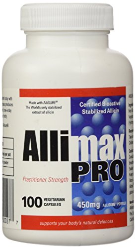 Allimax Pro Fuerza Profesional 450 mg de Alicina de Ajo, 100 Cápsulas Vegetarianas Vegicaps, Allicin AlliSURE® Estabilizada, Apoya la Función - imagen 4