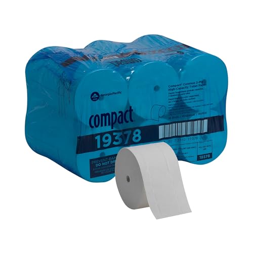 Papel Higiénico Reciclado Compacto Sin Núcleo 2 Capas Georgia-Pacific GP PRO, 1,500 Hojas por Rollo, 18 Rollos por Caja - imagen 5