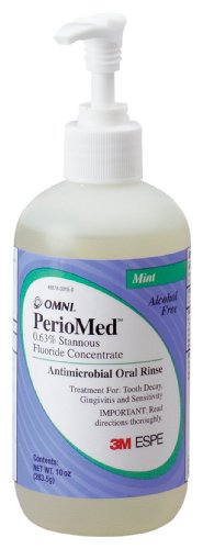 Enjuague Bucal Concentrado PerioMed 0.63% Fluoruro Estannoso 3M ESPE, Sabor Menta, Recarga de 10 oz con Dispensador - imagen 1
