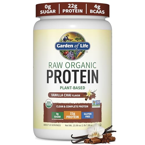Garden of Life Proteína Vegana Orgánica en Polvo, a Base de Plantas con BCAAs, Probioticos y Enzimas, Sin Gluten, Sabor Vainilla Chai, 1.2 LB - imagen 5
