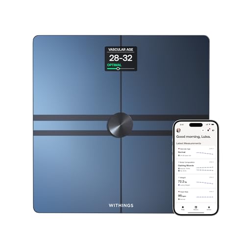 Báscula WITHINGS Body Comp - Análisis Corporal Completo, Wi-Fi y Bluetooth, Báscula Digital para Bebés, Grasa Visceral Precisa, Salud Cardiaca, - imagen 4