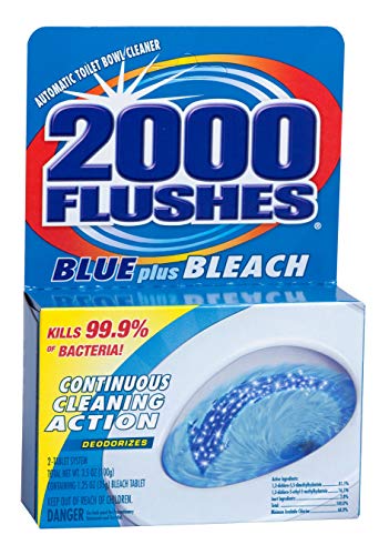 Limpiador Automático de Inodoro 2000 FLUSHES 208082 Blue Plus con Blanqueador, Paquete Doble de 3.5 OZ, [PAQUETE DE 6] - imagen 3