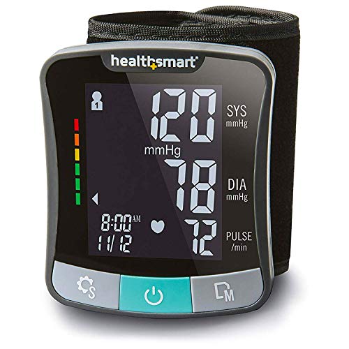 Monitor de Presión Arterial Digital HealthSmart para Muñeca con Manguito, Mide Pulso y Presión Alta o Baja, Memoria de 120 Lecturas para 2 Usuarios - imagen 4