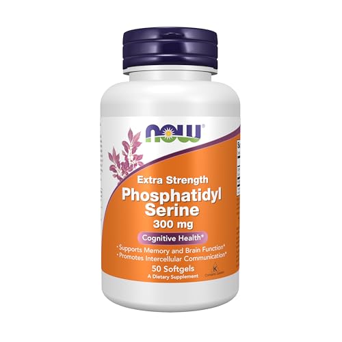 NOW Suplementos, Fosfatidil Serina 300 mg, Extra Fuerte, con compuesto de Fosfolípidos de Lecitina de Soja, 50 Cápsulas Blandas - imagen 1
