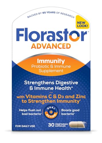 Florastor Suplemento Probiótico Avanzado para Inmunidad Diaria con Zinc, Vitamina C y D3, 30 Cápsulas para Hombres y Mujeres - imagen 5
