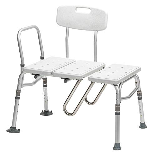 Banca de Transferencia para Bañera Drive Medical Splash Defense - Protector de Cortina U - Altura Ajustable - Diseño Reversible - Capacidad de 400 Lb - imagen 5
