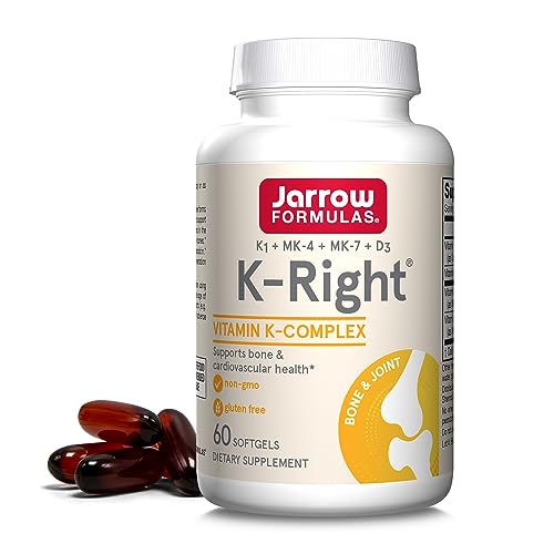 Jarrow Formulas K-Right - Complejo de Vitamina K (K1, MK-4, MK-7, D3) - 60 Cápsulas Blandas - Suplemento Dietético para Huesos y Corazón - Libre de - imagen 5