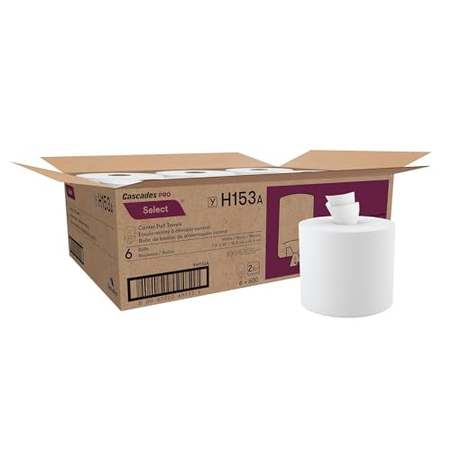 Toallas de papel Cascades PRO Select Centerpull 2 capas - Toallas para dispensadores - Ajuste universal - 600 hojas/Rollo, 6 Rollos/Caja - H153 - - imagen 6