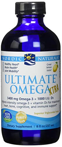Nordic Naturals Omega Xtra Líquido de 8 oz, Sabor a Limón - 3400 mg Omega-3 + 1000 UI Vitamina D3 - Salud Cerebral, Cardiaca, Articular e - imagen 4