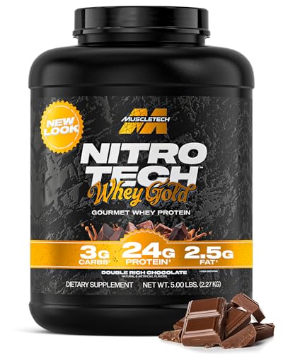Proteína en Polvo Muscletech Nitro-Tech Whey Isolate (Chocolate Doble Rico, 5LB) - Mezcla para Músculos Magros y Recuperación - 24g de Proteína Whey - imagen 3