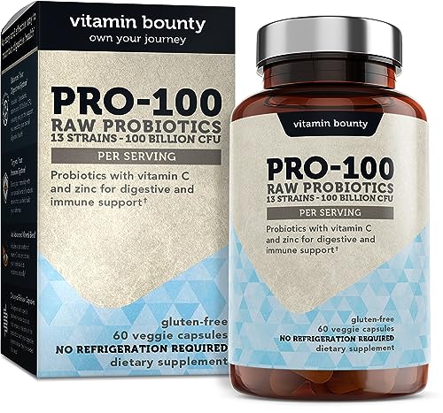 Pro-Biótico Pro-100 de Vitamin Bounty - 100 Mil Millones CFU - 13 Cepas para la Salud Digestiva y Soporte Inmunológico - Cápsulas de Liberación - imagen 2