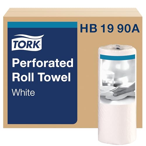 Toalla de Papel Perforada Tork HB1990A, 2 Capas, 11 Ancho x 9 Largo, Blanca (Caja de 30 Rollos, 84 por Rollo, 2,520 Toallas) - imagen 4