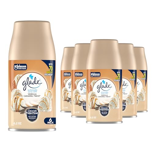 Recarga de Spray Automático Glade, Ambientador para Hogar y Baño, Vainilla Caramelo, 6.2 Oz, Paquete de 6 - imagen 4
