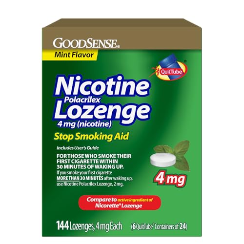 Lozenges de Nicotina GoodSense Polacrilex, 4 mg, Sabor Menta, Ayuda para Dejar de Fumar, 144 Piezas - imagen 3