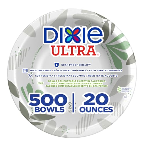 Tazones de Papel Dixie Ultra de 20 oz, Pesados, Pathways, 500 Piezas, Caja a Granel, 4 Paquetes de 125 Piezas Cada Uno (Georgia-Pacific #SX20PATH) - imagen 6
