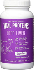 Cápsulas de Hígado de Res Deshidratado Vital Proteins, Suplemento de Hígado, 750mg, 120 Piezas - imagen 1