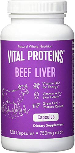 Cápsulas de Hígado de Res Deshidratado Vital Proteins, Suplemento de Hígado, 750mg, 120 Piezas - imagen 2
