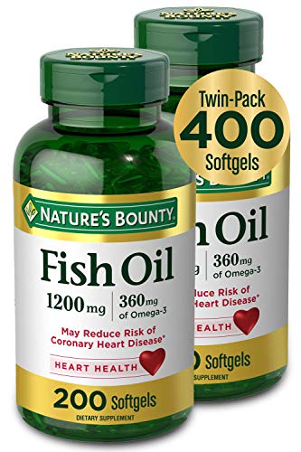 Aceite de Pescado de Nature's Bounty, Suplemento Dietético con 360mg de Omega-3, 1200mg, 200 Cápsulas Blandas (Paquete de 2) - imagen 1