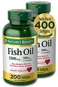 Aceite de Pescado de Nature's Bounty, Suplemento Dietético con 360mg de Omega-3, 1200mg, 200 Cápsulas Blandas (Paquete de 2) - imagen 1